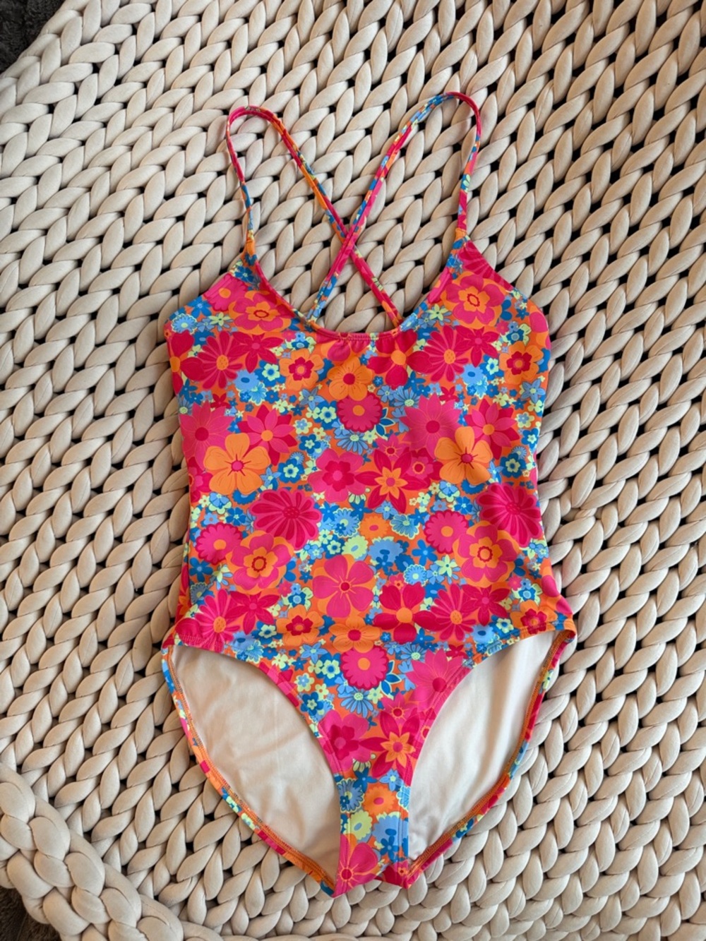 Joe Fresh Pink Multi Floral One-Piece Swimsuit